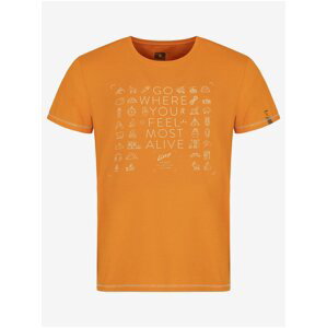 Oranžové pánské triko s nápisem LOAP ALEXUS