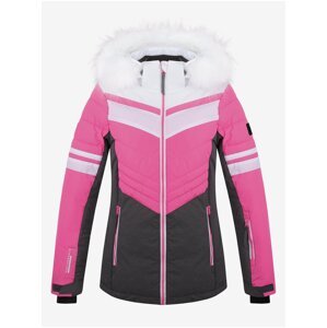 Šedo-růžová dámská lyžařská bunda LOAP ORINNA