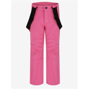 Růžové holčičí lyžařské softshellové kalhoty LOAP LOVELO