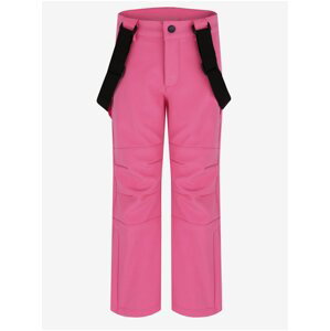 Růžové holčičí lyžařské softshellové kalhoty LOAP LOVELO