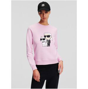 Světle růžová dámská mikina KARL LAGERFELD Ikonik 2.0 Sweatshirt