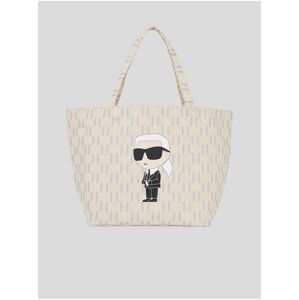 Béžový dámský shopper KARL LAGERFELD Ikonik 2.0