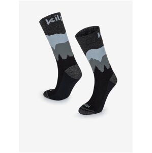 Černé unisex ponožky z merino vlny Kilpi NORS-U
