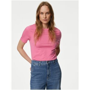 Růžové dámské basic tričko Marks & Spencer