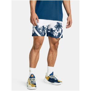 Modro-biele pánské sportovní kraťasy Under Armour Curry Mesh Short 3