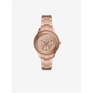 Růžovozlaté dámské hodinky Fossil Stella Sport
