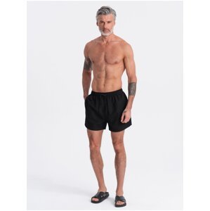 Černé pánské plavecké šortky Ombre Clothing V25 OM-SRBS-0125