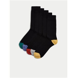 Sada tří párů pánských ponožek v černé barvě Marks & Spencer Cool & Fresh™