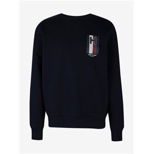 Tmavě modrá pánská mikina Tommy Hilfiger Emblem Crewneck