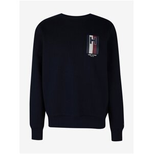 Tmavě modrá pánská mikina Tommy Hilfiger Emblem Crewneck