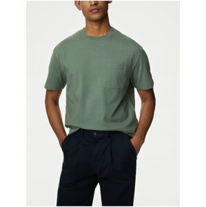 Zelené pánské tričko s kapsičkou Marks & Spencer