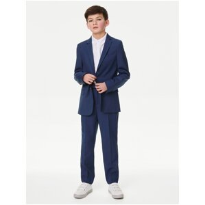 Tmavě modré klučičí oblekové kalhoty Marks & Spencer Mini Me