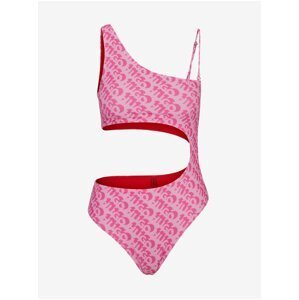 Růžové dámské vzorované plavky HUGO Bonnie