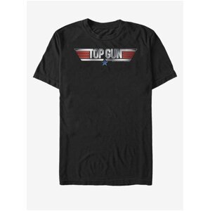 Černé unisex tričko Paramount Top Gun 3D Logo