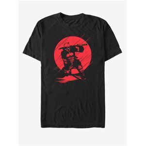 Černé unisex tričko Marvel Silhouette Deadpool