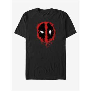Černé unisex tričko Marvel Deadpool Splatter Icon