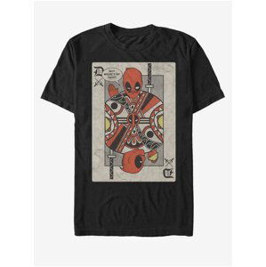 Černé unisex tričko Marvel Deadpool Playing Card