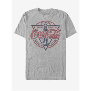 Šedé melírované unisex tričko Coca Cola Delicious And Refreshing