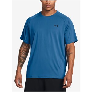 Modré pánské tričko Under Armour UA Tech 2.0 SS Tee-BLU