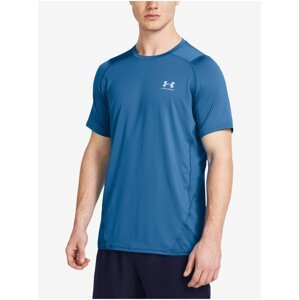 Modré pánské sportovní tričko Under Armour UA HG Armour Fitted SS-BLU