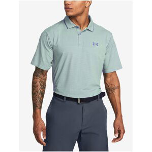 Tyrkysové pánské vzorované sportovní tričko Under Armour UA Iso-Chill Verge Polo