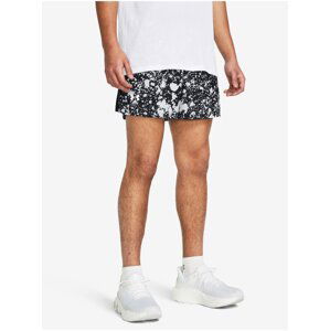 Bílo-černé pánské sportovní kraťasy Under Armour 5'' PRINT SHORTS