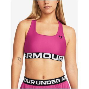 Růžová dámská sportovní podprsenka Under Armour UA HG Authentics Mid Branded