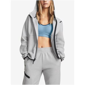 Šedá dámská mikina Under Armour Unstoppable Flc FZ-GRY