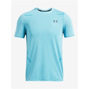 Světle modré pánské tričko Under Armour Vanish Seamless Grid SS