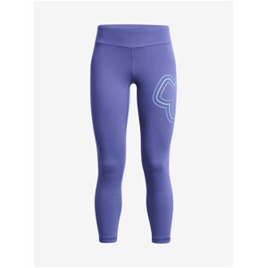 Fialové holčičí sportovní legíny Under Armour Motion Branded Ankle Legging