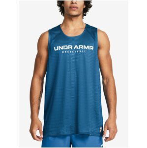 Modré pánské sportovní tílko Under Armour Baseline Reversible Tank