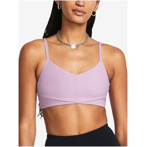 Světle fialová dámská sportovní podprsenka Under Armour Meridian Rib Bralette