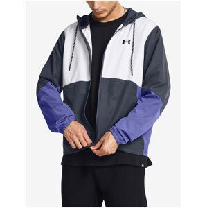 Modro-šedá pánská lehká sportovní bunda Under Armour UA Legacy Windbreaker