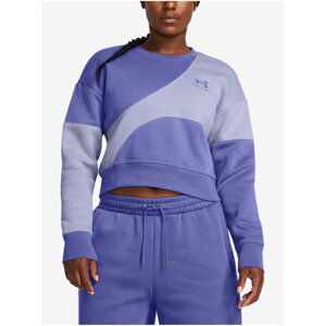 Fialová dámská mikina Under Armour Essential Fleece Crop Crew