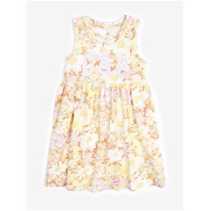 Žluté holčičí květované šaty GAP