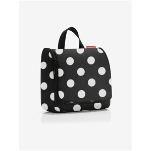 Černá dámská kosmetická taška s puntíky Reisenthel Toiletbag Dots White
