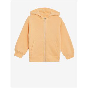 Oranžová holčičí mikina na zip s kapucí Marks & Spencer