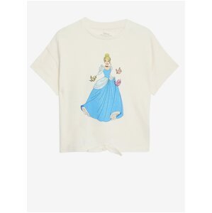 Krémové holčičí tričko s motivem Marks & Spencer Disney Princess™