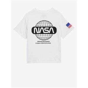Bílé klučičí tričko NASA™ z čisté bavlny Marks & Spencer