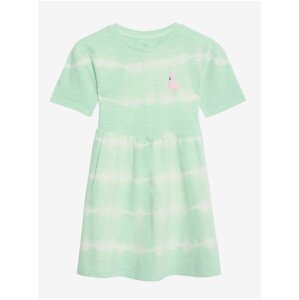 Světle zelené holčičí pruhované šaty Marks & Spencer
