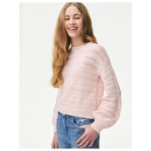 Světle růžový holčičí svetr Marks & Spencer