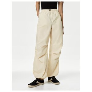 Krémové dámské volné kalhoty Marks & Spencer