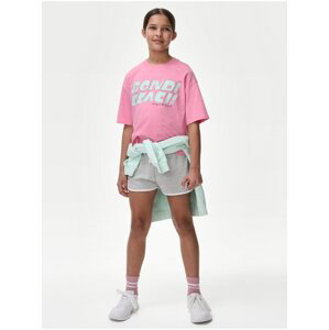 Růžové holčičí tričko s nápisem Marks & Spencer