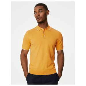 Žluté pánské polo tričko Marks & Spencer