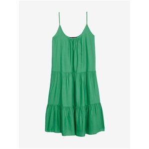 Zelené dámské plážové nabírané mini šaty Marks & Spencer