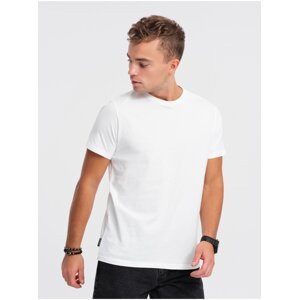 Bílé pánské basic tričko Ombre Clothing