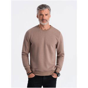 Světle hnědá pánská basic mikina Ombre Clothing