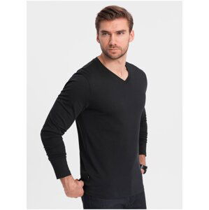 Černé pánské basic tričko Ombre Clothing