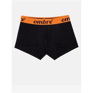 Oranžovo-černé pánské boxerky Ombre Clothing
