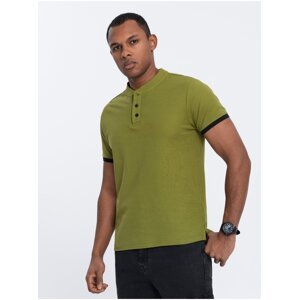 Světle zelené pánské polo tričko Ombre Clothing